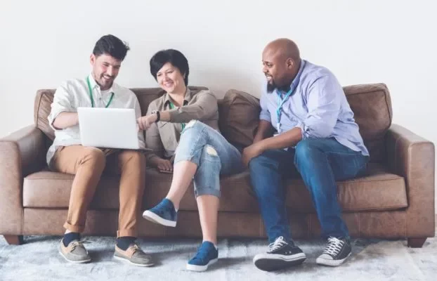 tenants looking around a paper reviewing a lease