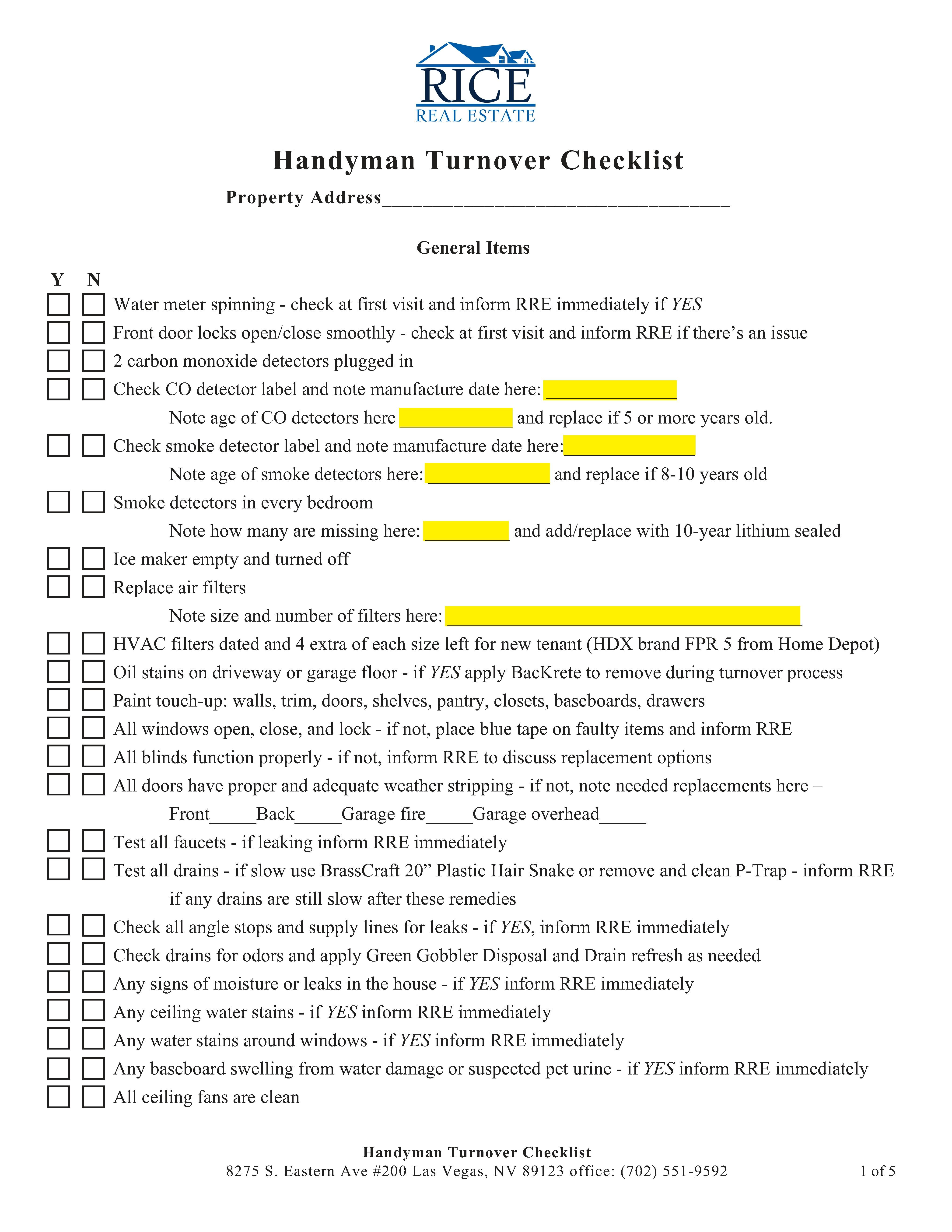 Maximizing Rental Income: Turnover Tips from a Las Vegas Property Manager 4 RRE Handyman Turnover 2024 Page 1