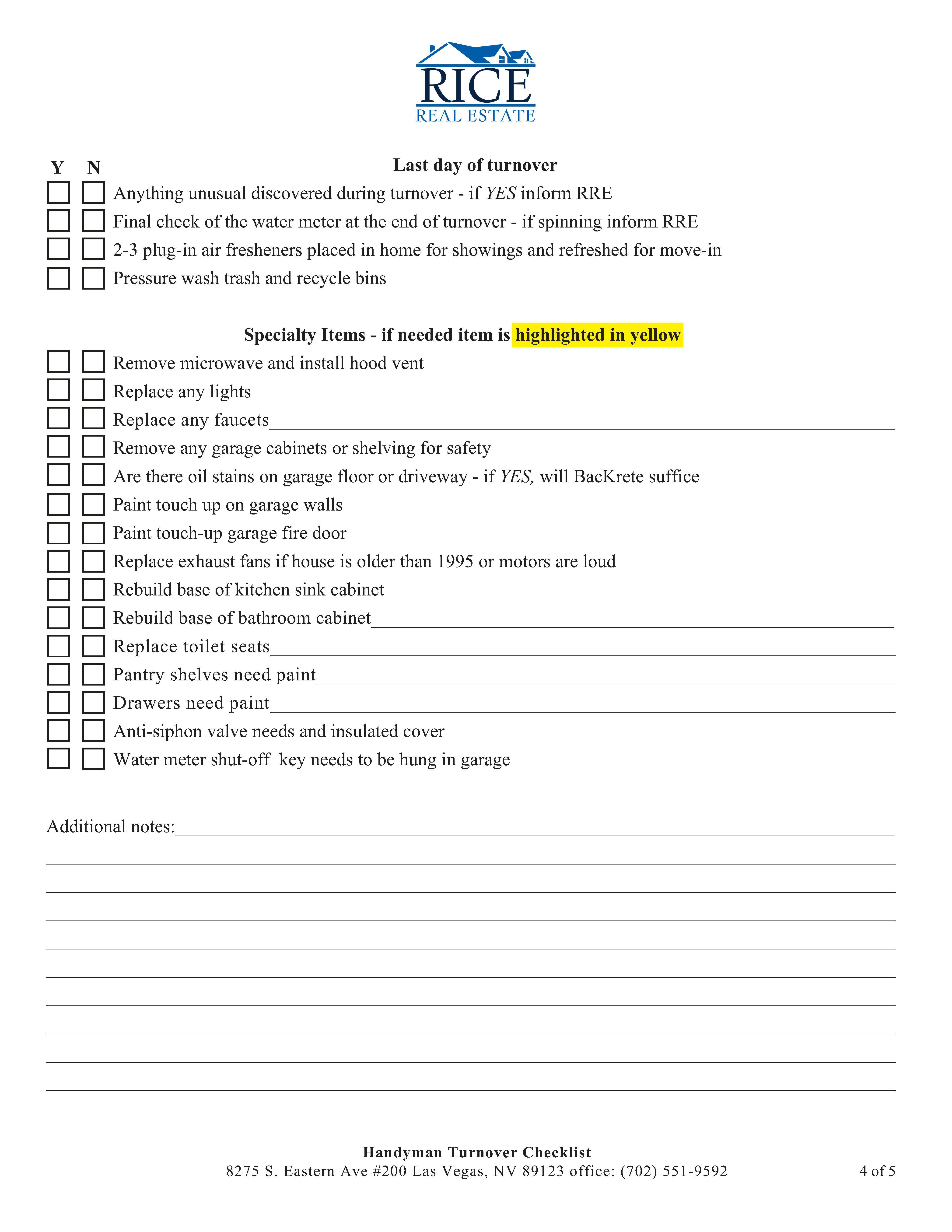 Maximizing Rental Income: Turnover Tips from a Las Vegas Property Manager 7 RRE Handyman Turnover 2024 Page 4