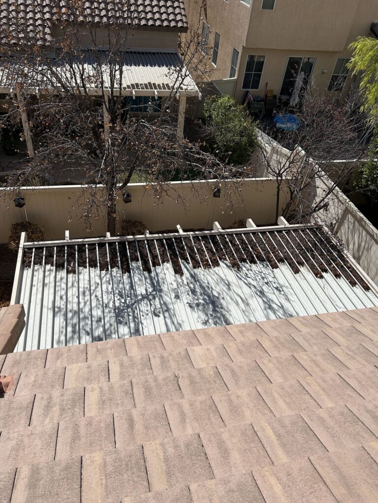 Tile Roofs: the 3 damaging factors of the sun, wind and rain... 14 leaves on patio cover
