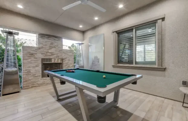 indoor outdoor living pool table las vegas nevada rental homes