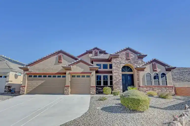 Exterior of a managed rental home in the Las Vegas Valley