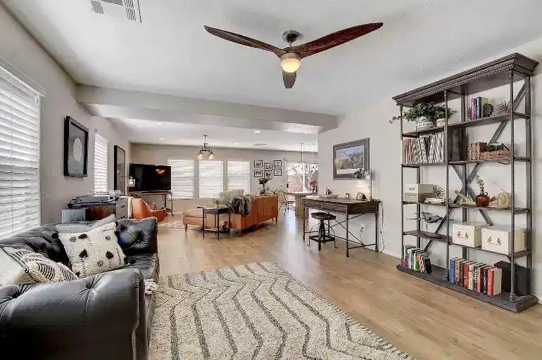 Open floor plan inside a Summerlin rental home