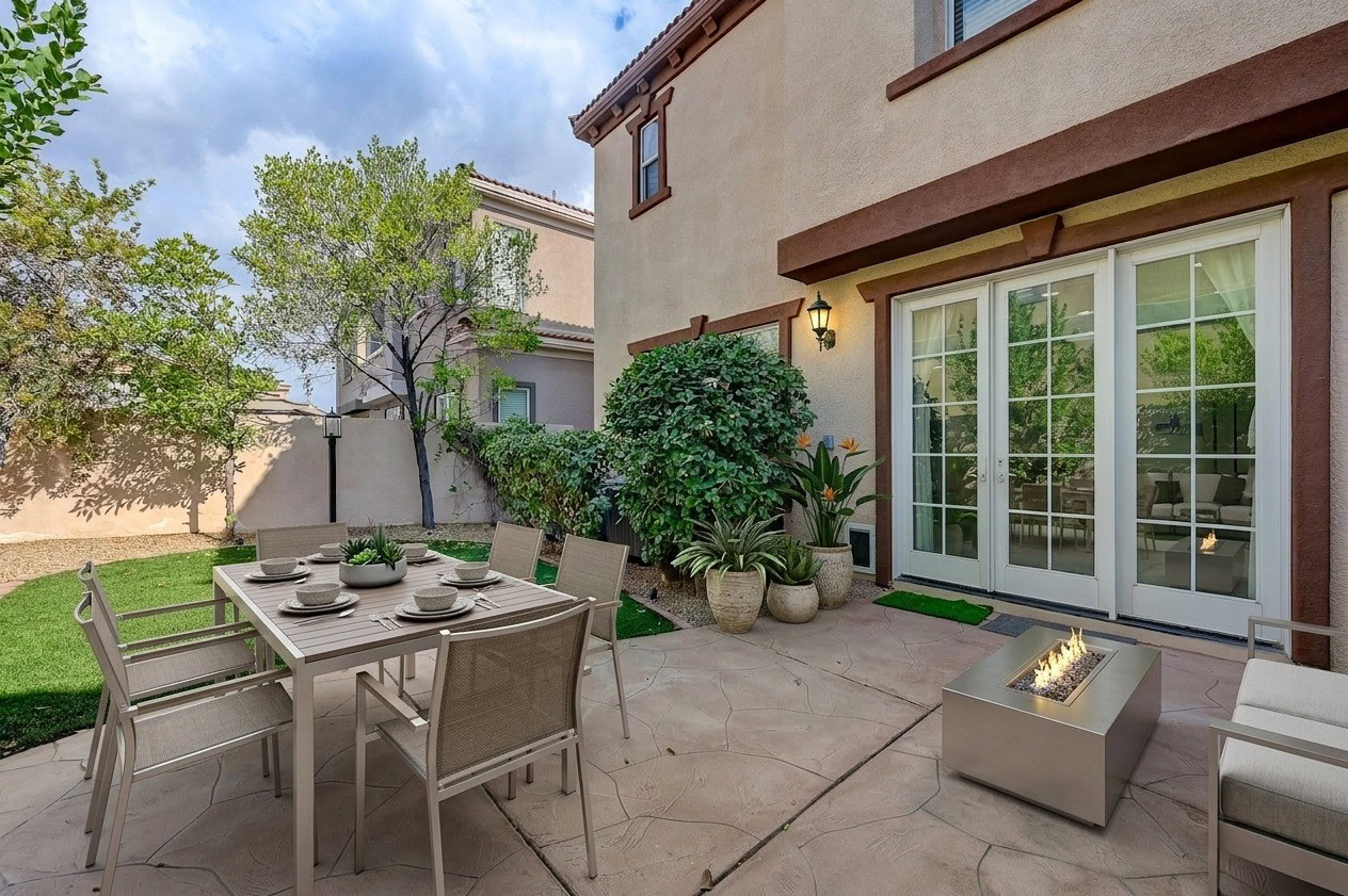 Backyard patio and exterior area of a Las Vegas rental home managed by Rice Real Estate & Property Management