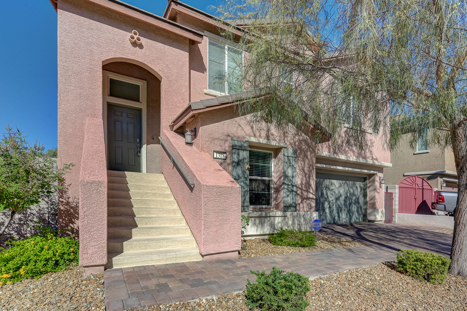 Exterior of a North Las Vegas rental house managed by Rice Real Estate & Property Management.