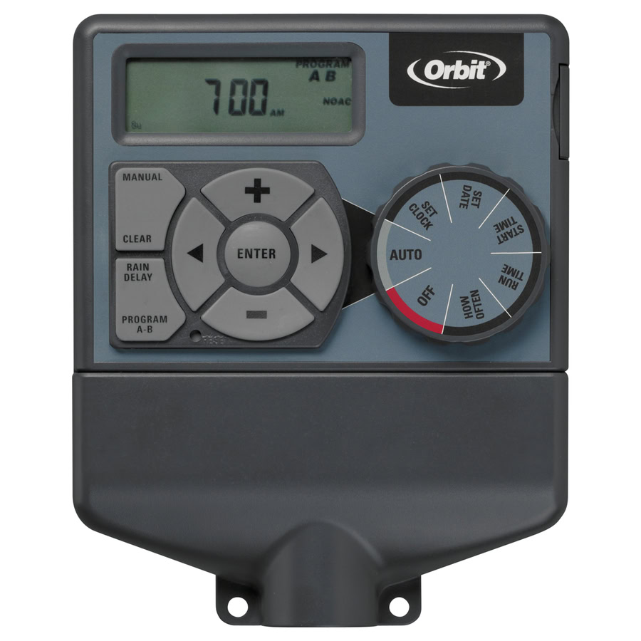 Residential irrigation timer similar to controllers found in rental home garages